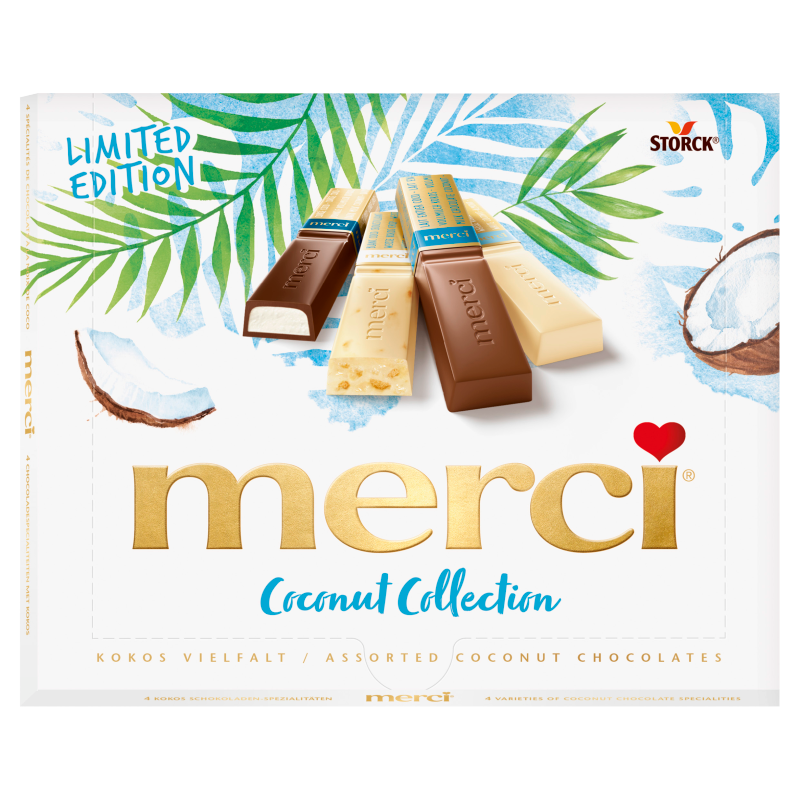 Merci 4 féle kókuszos csokoládé válogatás 250 g
