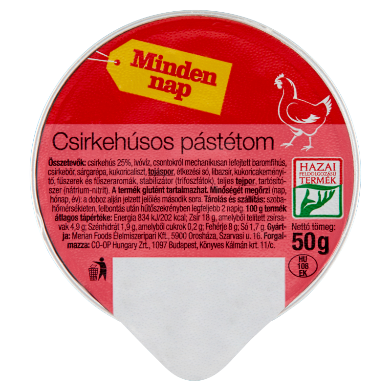 Minden nap csirkehúsos pástétom 50 g