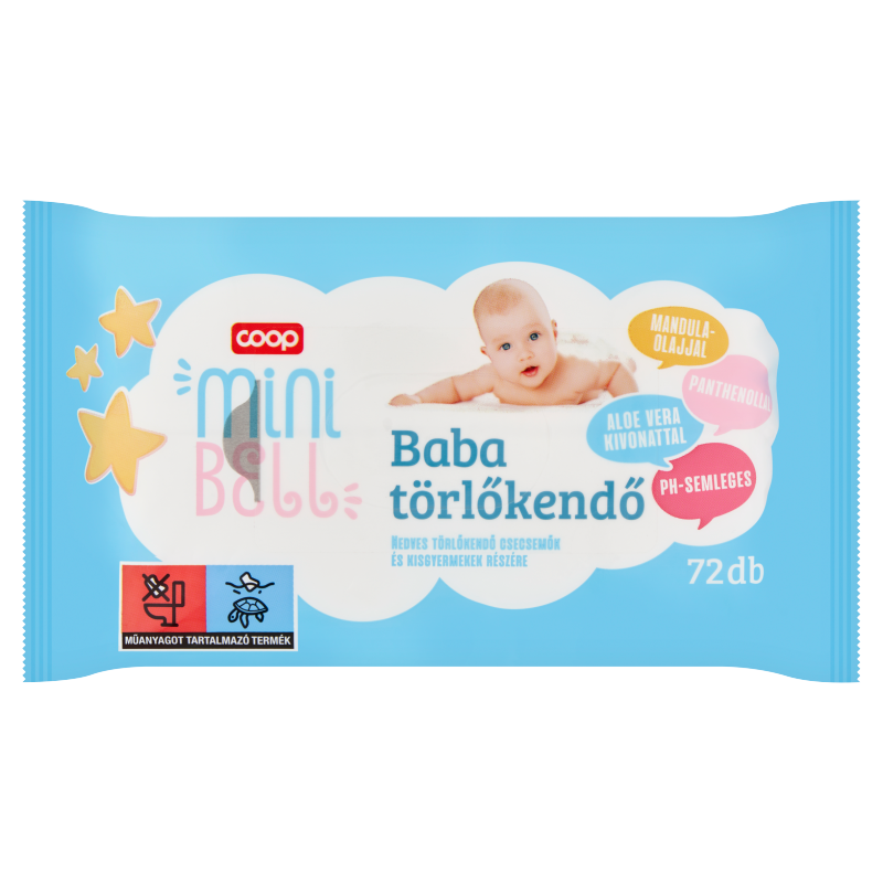 Coop Mini Bell baba törlőkendő 72 db