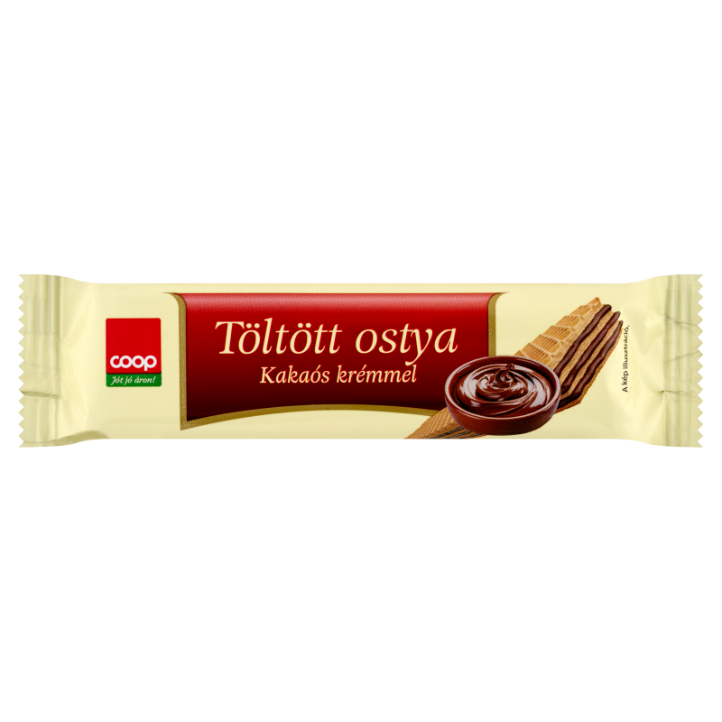 Coop kakaós krémmel töltött ostya 25 g