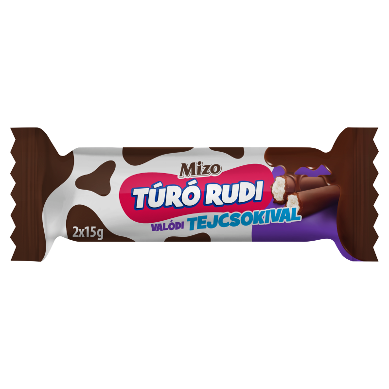 Mizo Túró Rudi natúr túródesszert tejcsokoládé bevonattal 2 x 15 g (30 g)