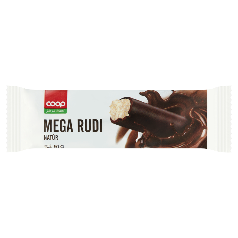 Coop Mega Rudi natúr túródesszert kakaós bevonattal 51 g