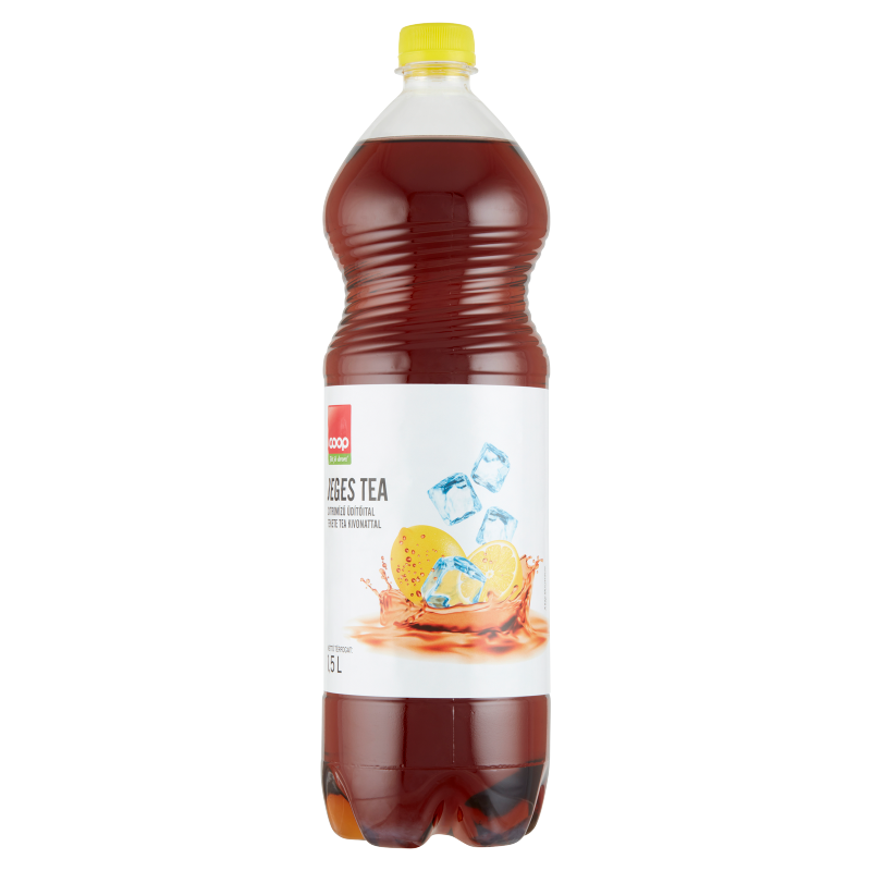 Coop Jeges tea citromízű üdítőital fekete tea kivonattal 1,5 l