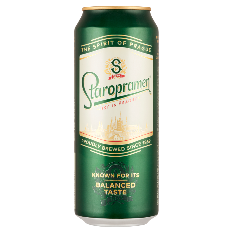 Staropramen minőségi világos sör 5% 0,5 l