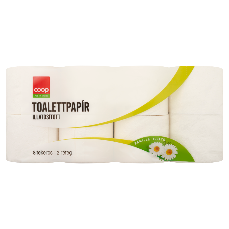 Coop kamilla illatú illatosított toalettpapír 2 réteg 8 tekercs