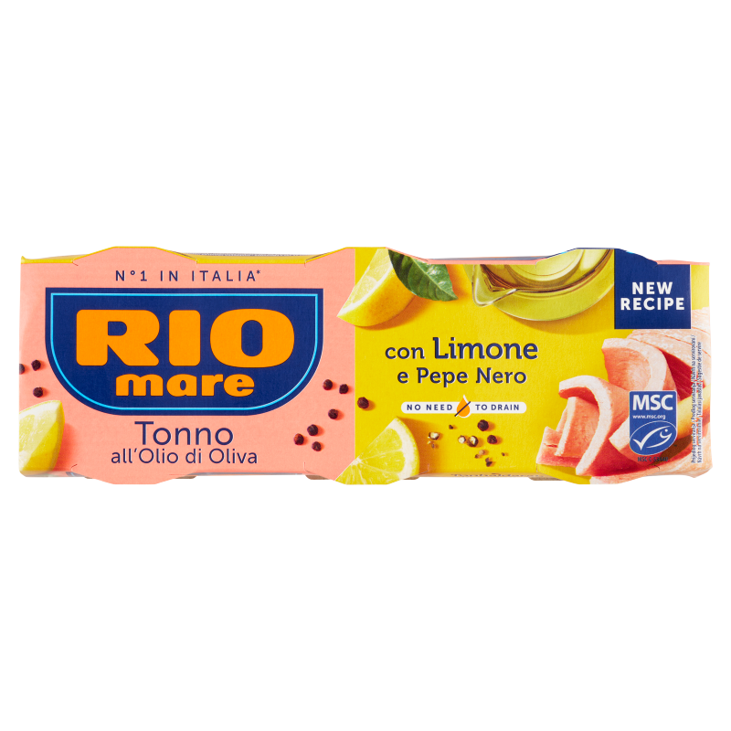 Rio Mare tonhaldarab olívaolajban citromlével és fekete borssal 3 x 65 g