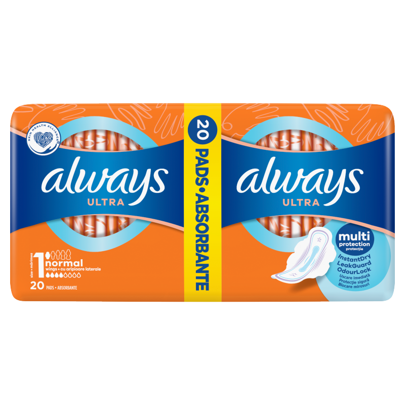 Always Ultra Normal (S1) Szárnyas Egészségügyi Betét, 20 Db