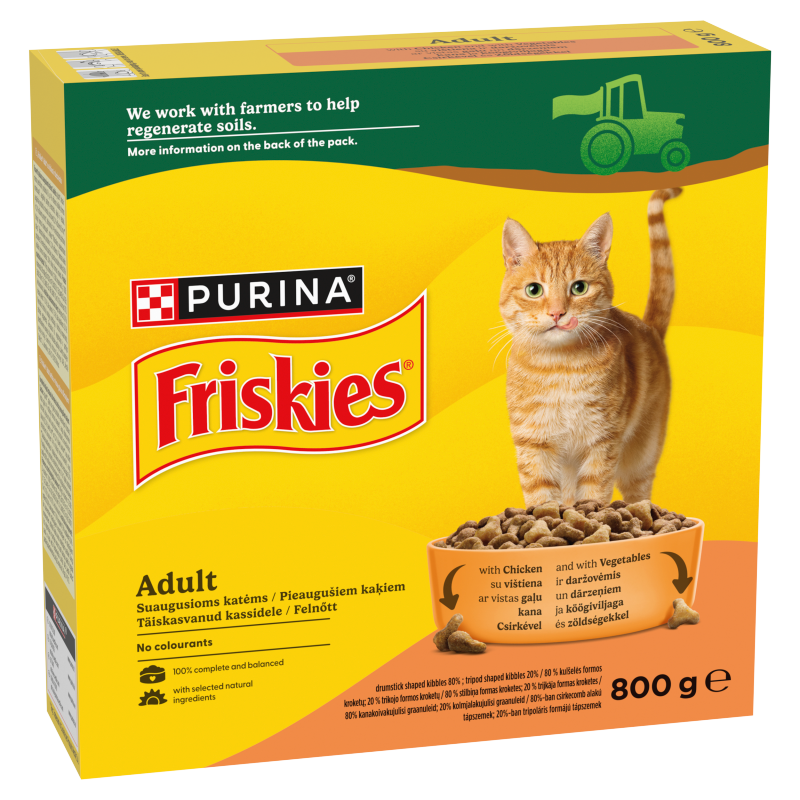 Friskies száraz macskaeledel csirkével és hozzáadott zöldségekkel 800 g