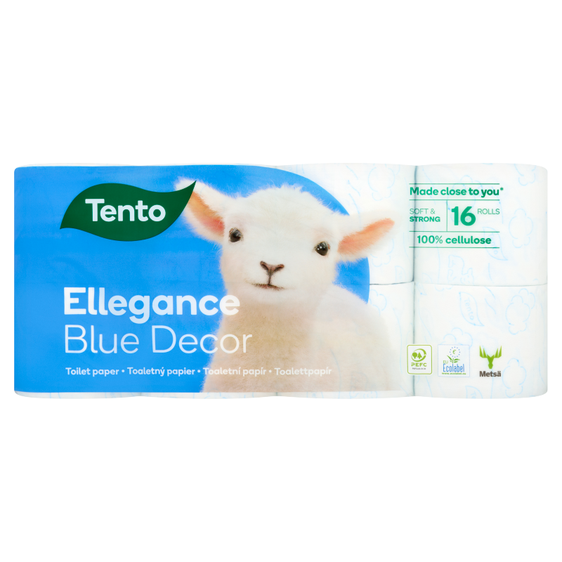 Tento Ellegance Blue Decor toalettpapír 3 rétegű 16 tekercs