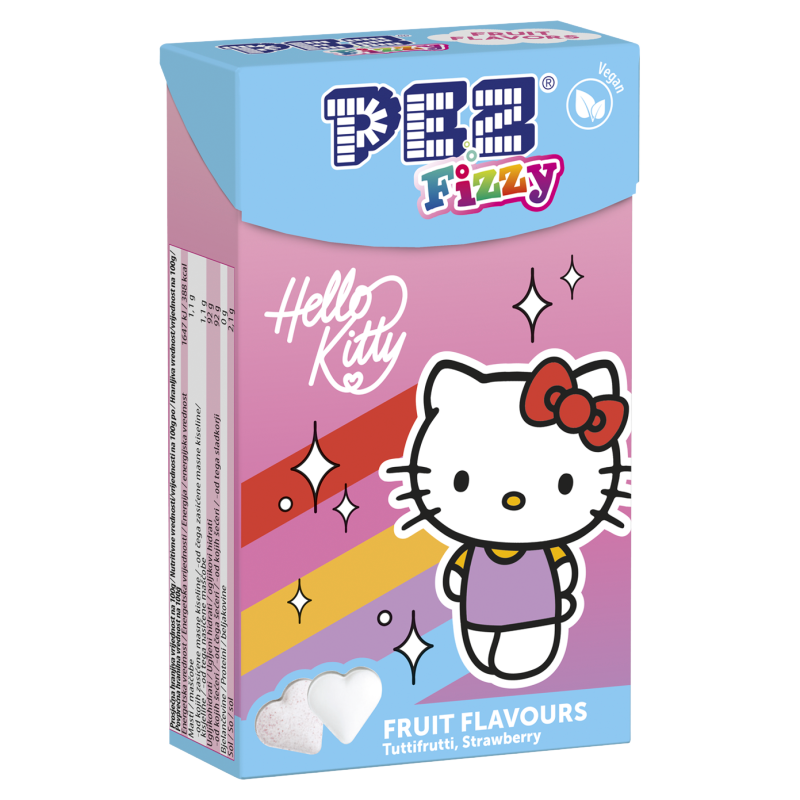 Pez Fizzy Hello Kitty gyümölcsízű pezsgő hatású cukorka 30 g